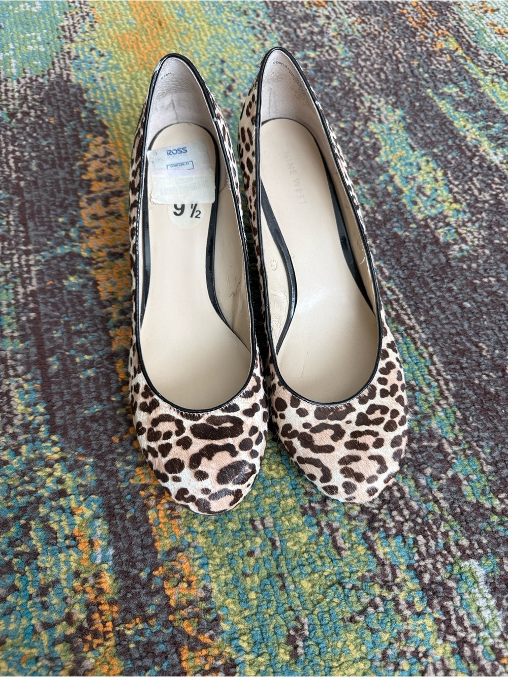 Nine West Leopard-Print Pumps in Tan and Black